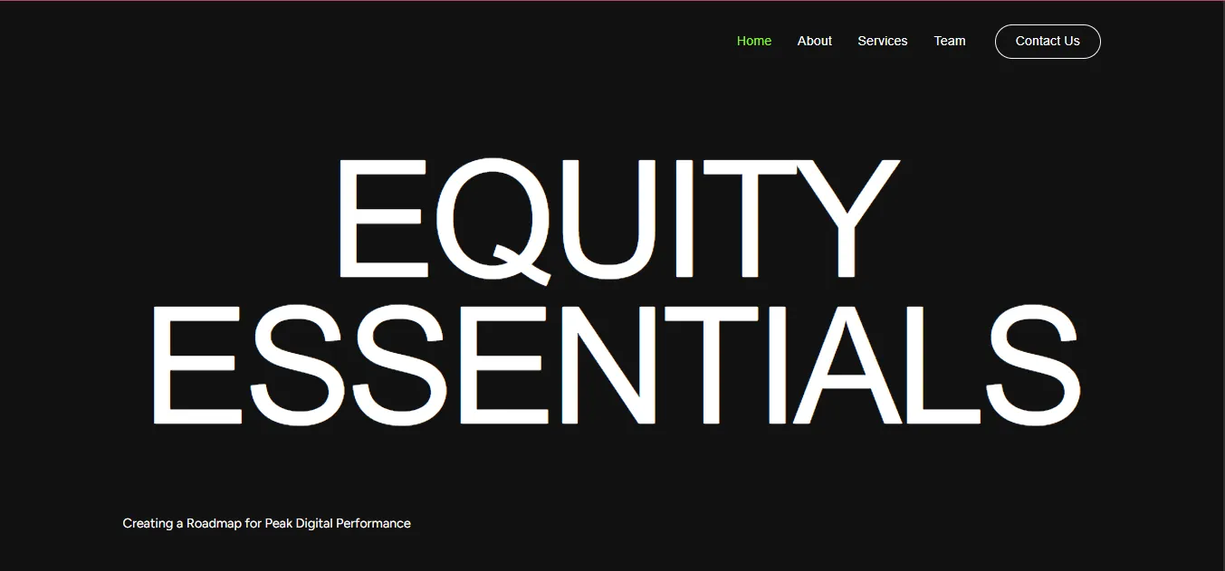 Equity Essentials Group - Corporate finance website with SEO optimization
