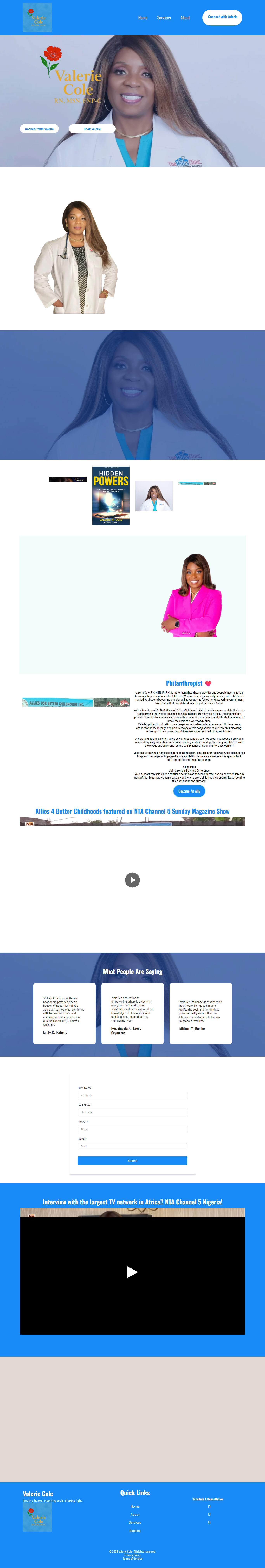 Valerie Cole 360 - Lifestyle brand Shopify store with e-commerce integration